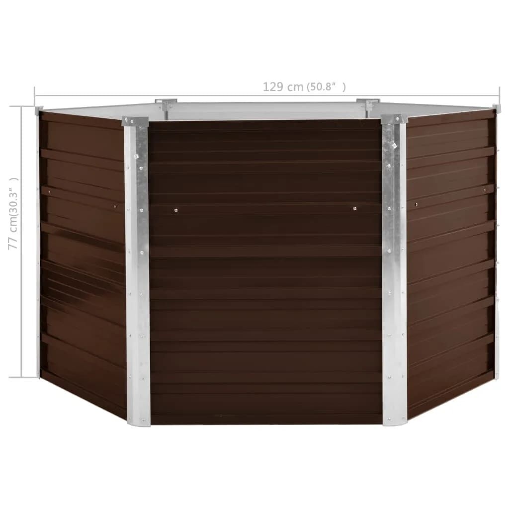 VidaXL Verhoogde Plantenbak 129cm Bruin -35%!