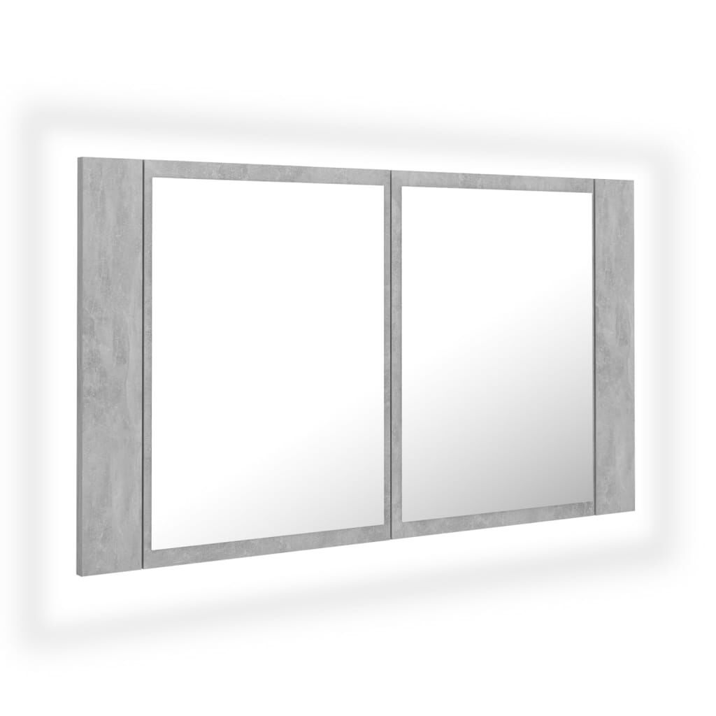 vidaXL Badkamerkast Spiegel+LED Grijs -35%! Super Deal!