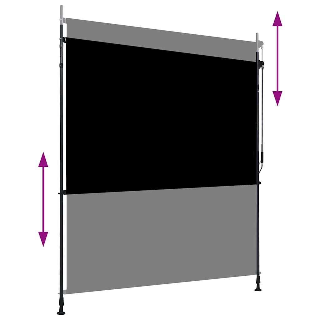 vidaXL Rolgordijn Buiten 200x270 Antraciet - 35% Korting!