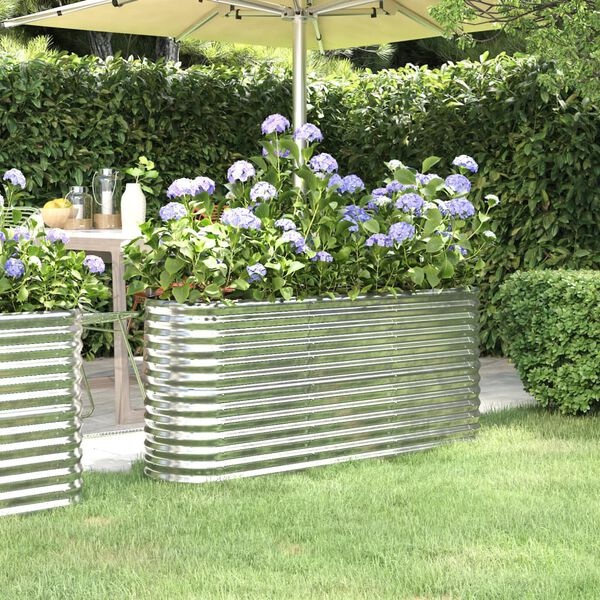 vidaXL Plantenbak Zilver - 152cm - 60% Korting!
