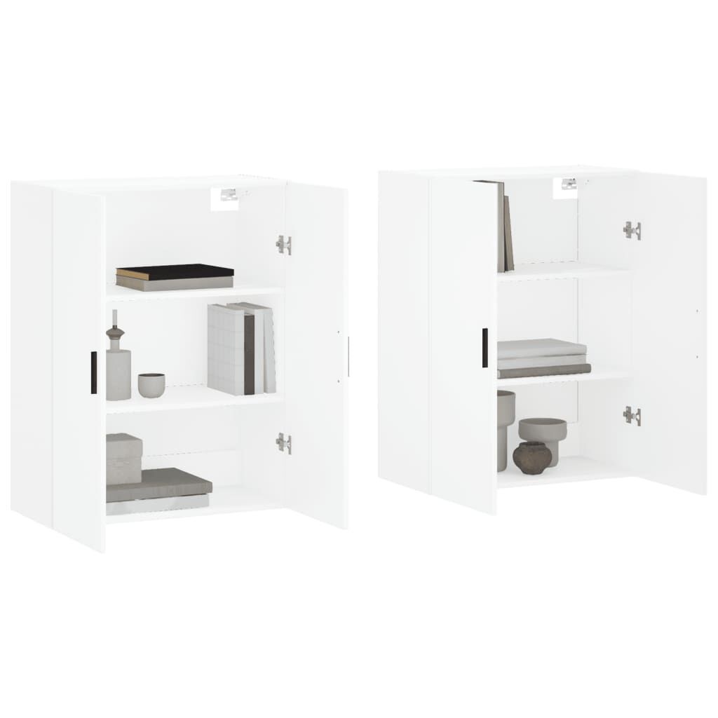 vidaXL Hangkasten (2x) Wit - 69,5cm - 35% Korting!
