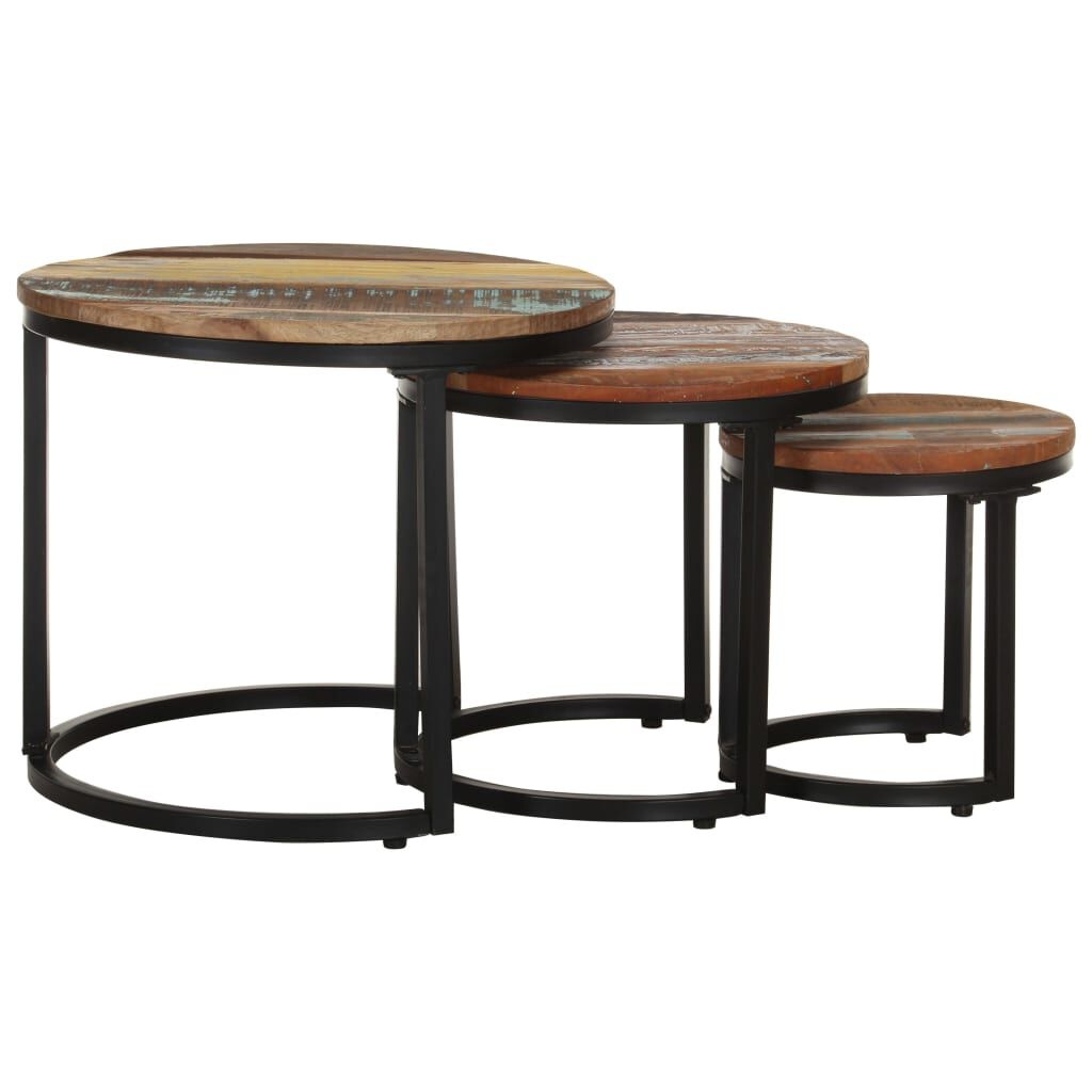 vidaXL Bijzettafels (3) Recycled Hout -35%