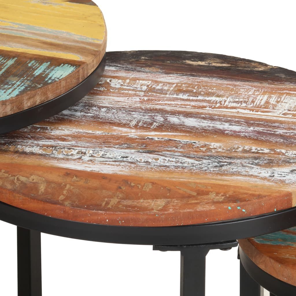 vidaXL Bijzettafels (3) Recycled Hout -35%