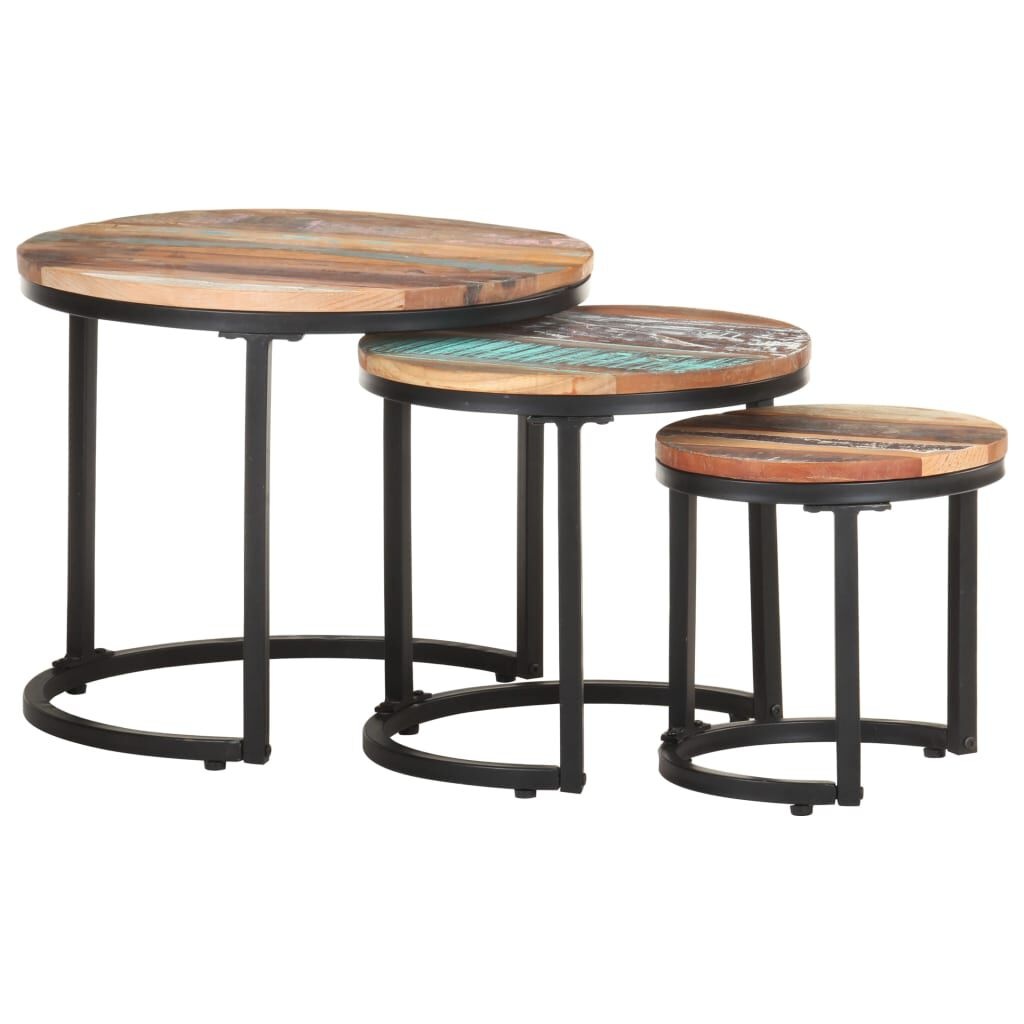 vidaXL Bijzettafels (3) Recycled Hout -35%