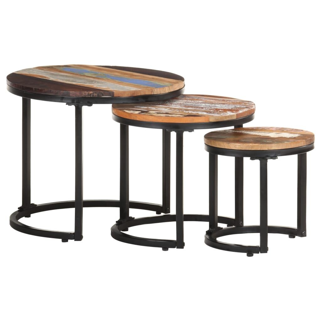 vidaXL Bijzettafels (3) Recycled Hout -35%
