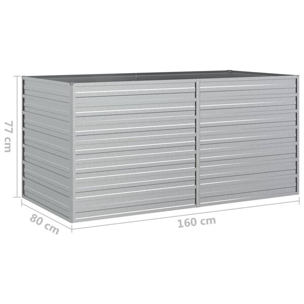 VidaXL Verhoogde Plantenbak 160cm - Gegalvaniseerd - 35% Korting!