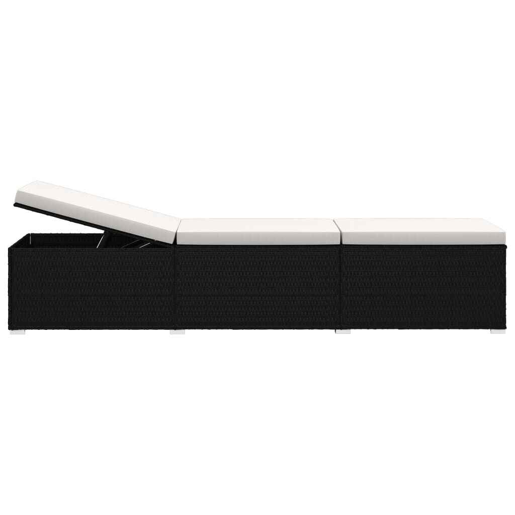 Ligbed + Tafel Crèmewit Rattan -35%! Zwembad/Balkon