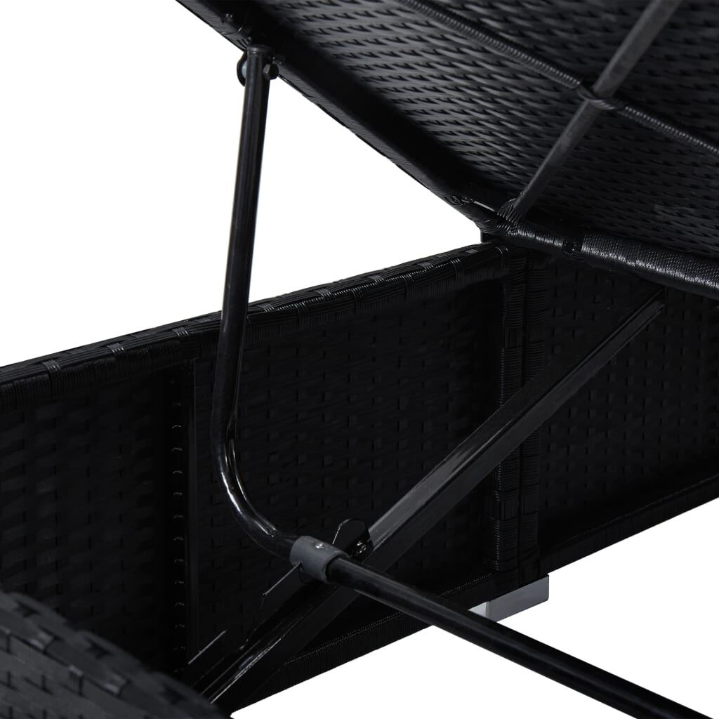 Ligbed + Tafel Crèmewit Rattan -35%! Zwembad/Balkon