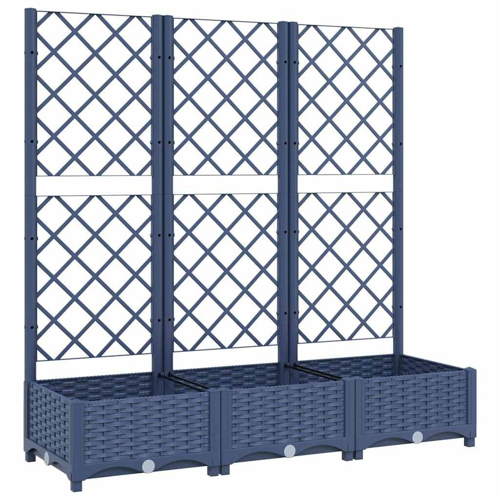 VidaXL Plantenbak met Latwerk 120cm - Donkergrijs - 41% Korting!