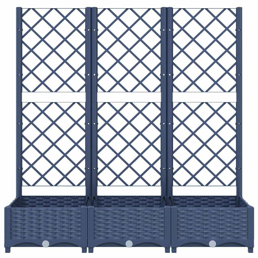 VidaXL Plantenbak met Latwerk 120cm - Donkergrijs - 41% Korting!