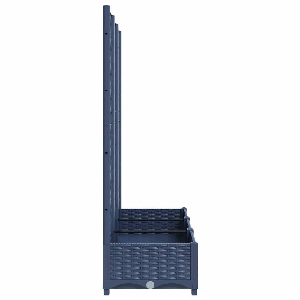 VidaXL Plantenbak met Latwerk 120cm - Donkergrijs - 41% Korting!