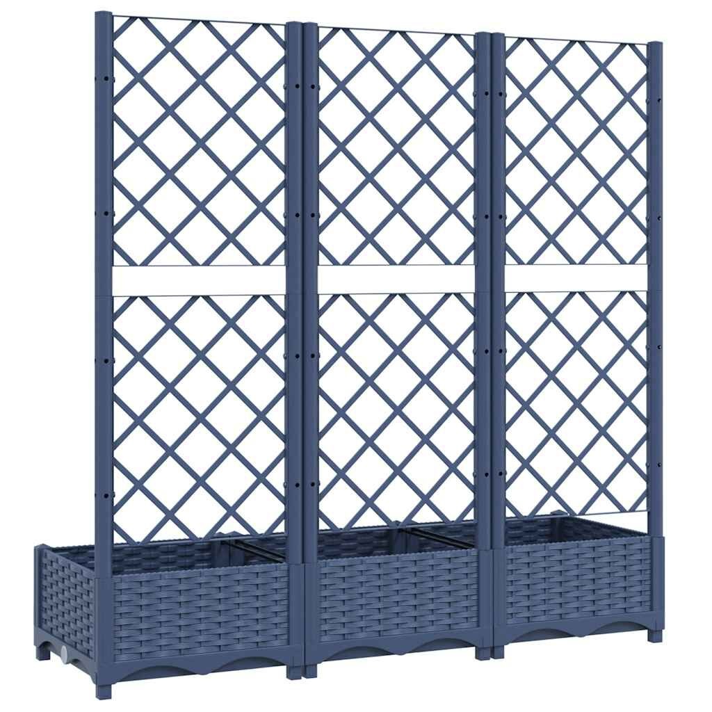 VidaXL Plantenbak met Latwerk 120cm - Donkergrijs - 41% Korting!