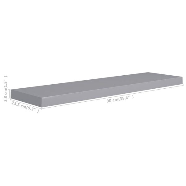 Wandschappen Grijs (90cm) - 55% Korting! Krasjes