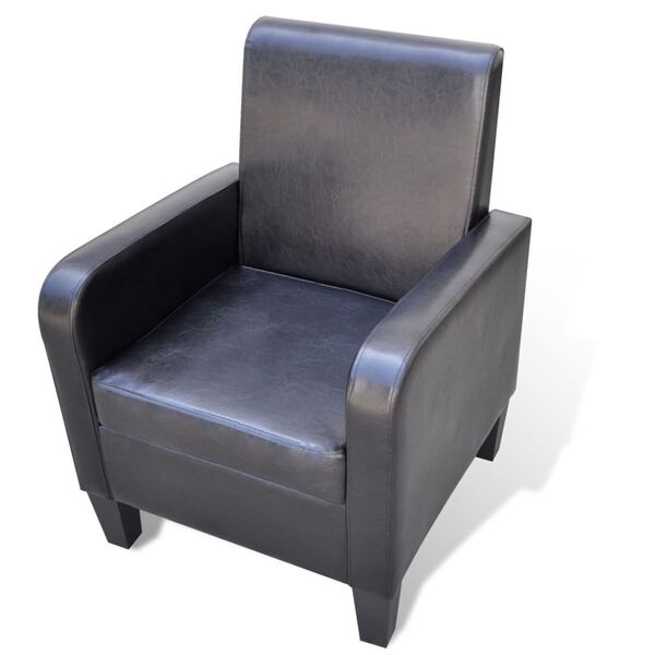 vidaXL Fauteuil Zwart Kunstleer - 35% Korting! Zo Goed Als Nieuw