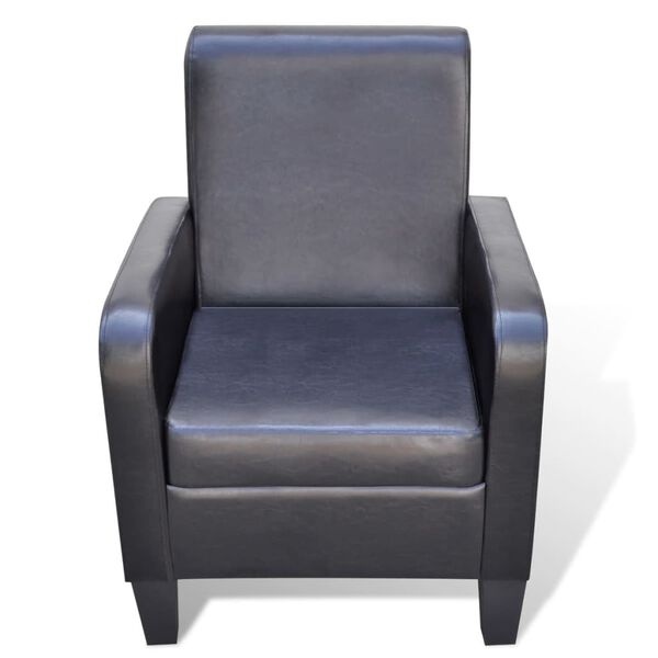vidaXL Fauteuil Zwart Kunstleer - 35% Korting! Zo Goed Als Nieuw