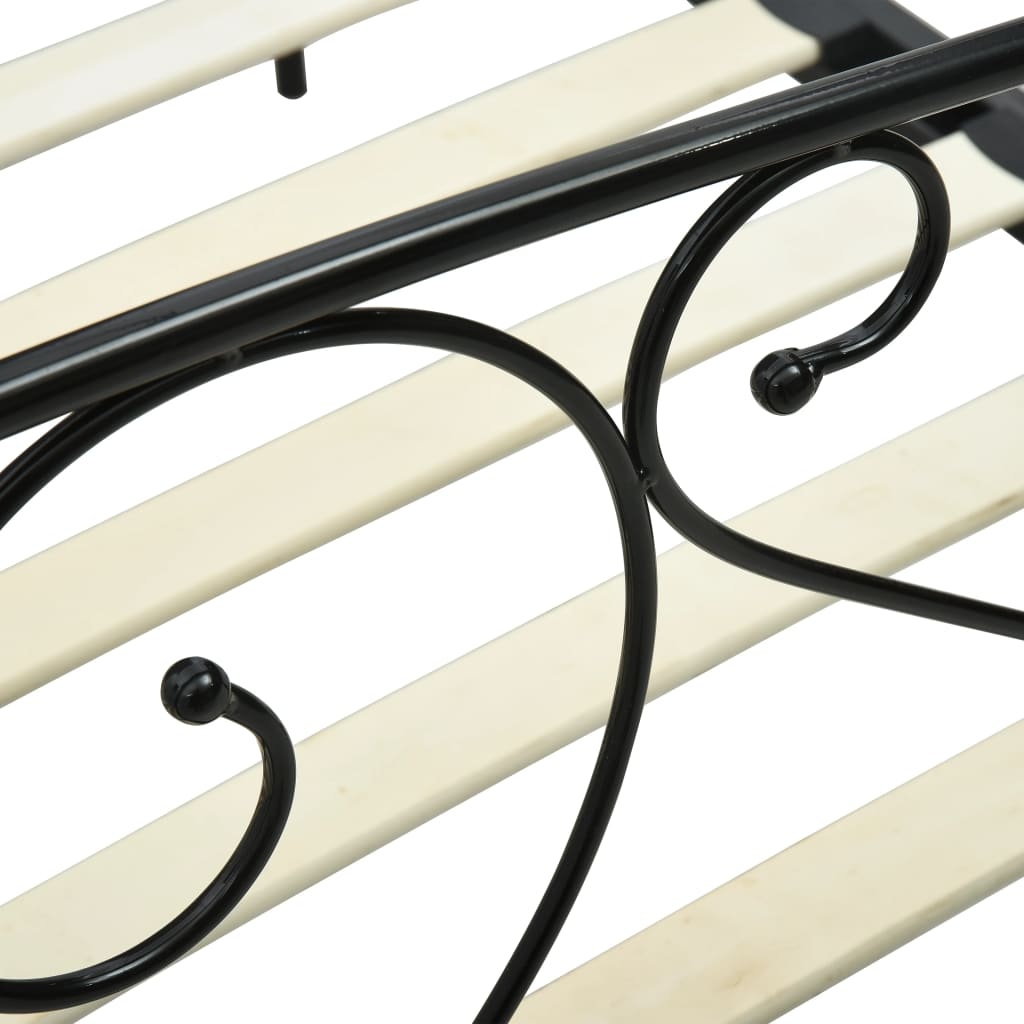 Hemelbedframe 140x200 cm Zwart Metaal - Retourdeal 35% Korting!