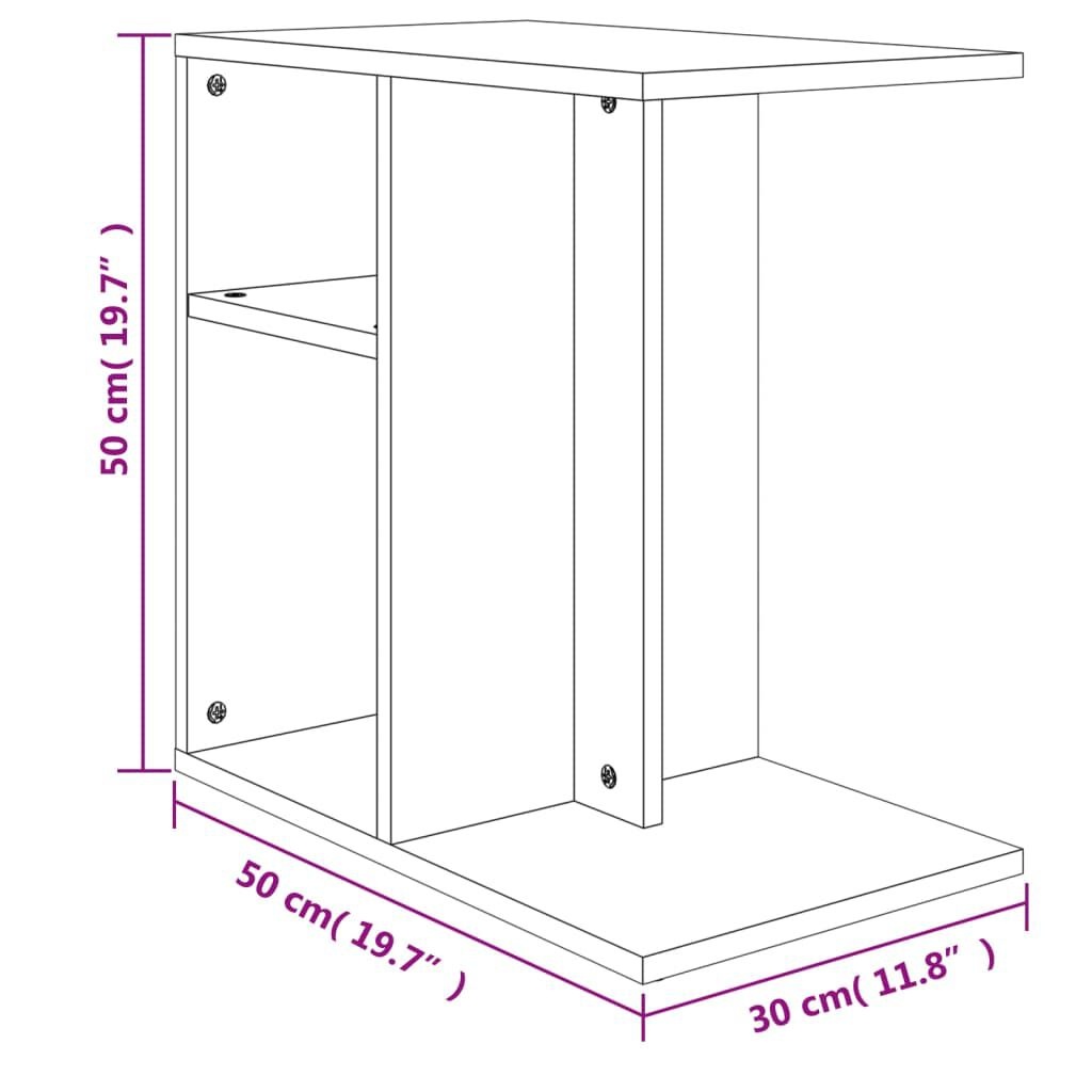 vidaXL Bijzettafel Betongrijs -50x30x50cm - 35% Korting!