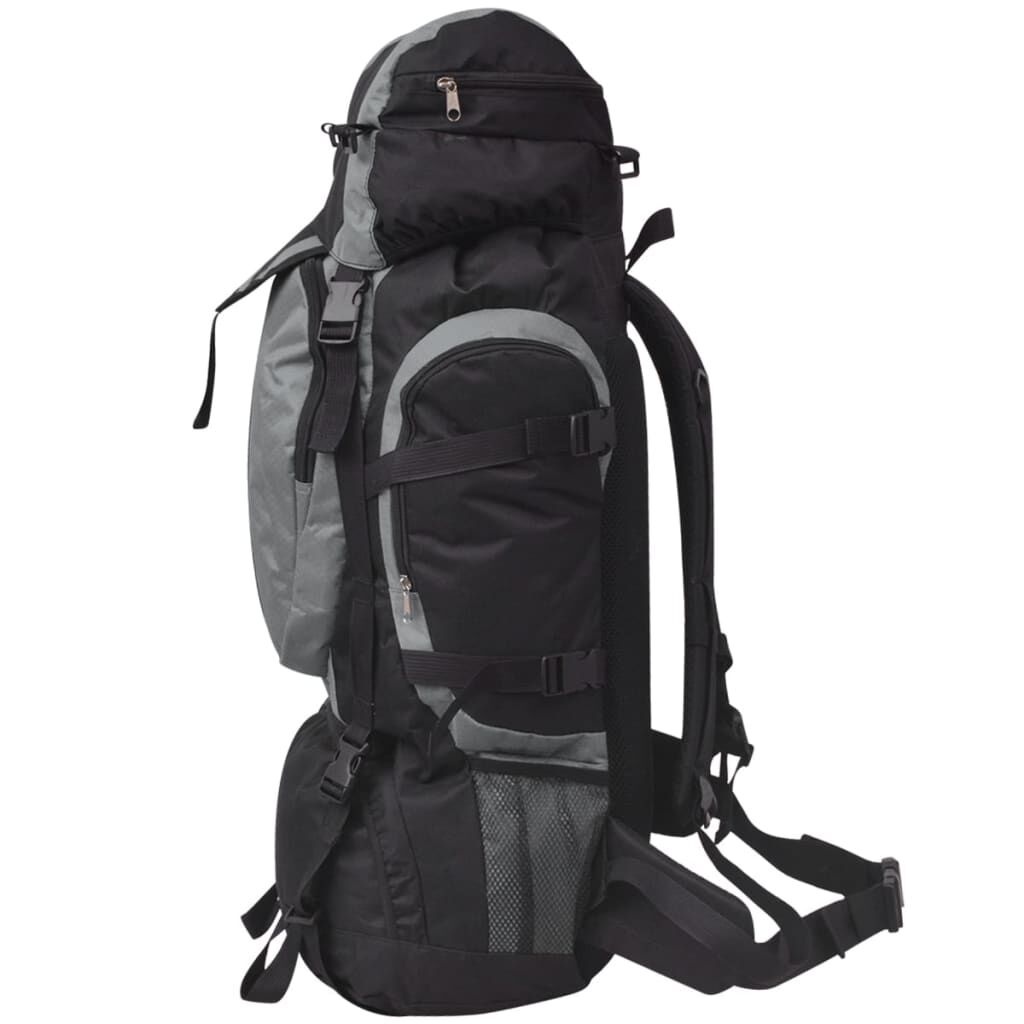 XXL Hiking Rugzak 75L - Zwart/Grijs - 35% Korting!