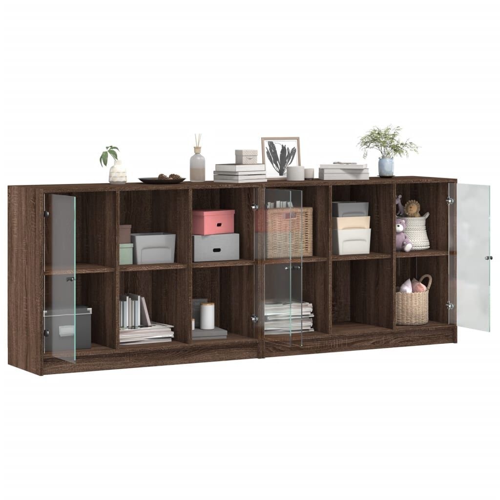vidaXL Boekenkast Bruin Eiken 204cm - 35% Korting!