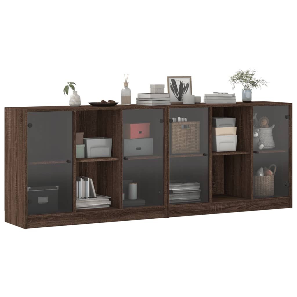 vidaXL Boekenkast Bruin Eiken 204cm - 35% Korting!