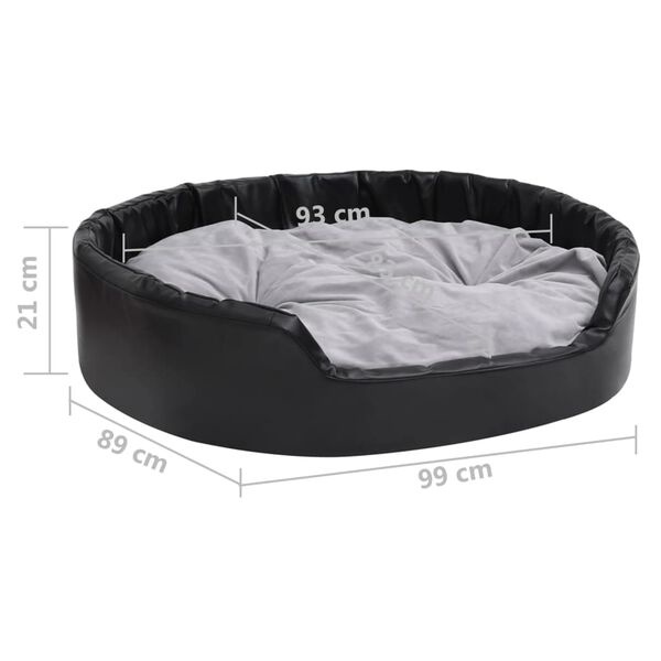 vidaXL Hondenmand 99x89cm Zwart/Grijs -35% Korting!