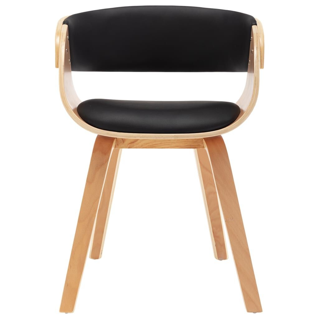 vidaXL Eetkamerstoelen (2 st.) - Gebogen Hout & Kunstleer - 35% Korting!