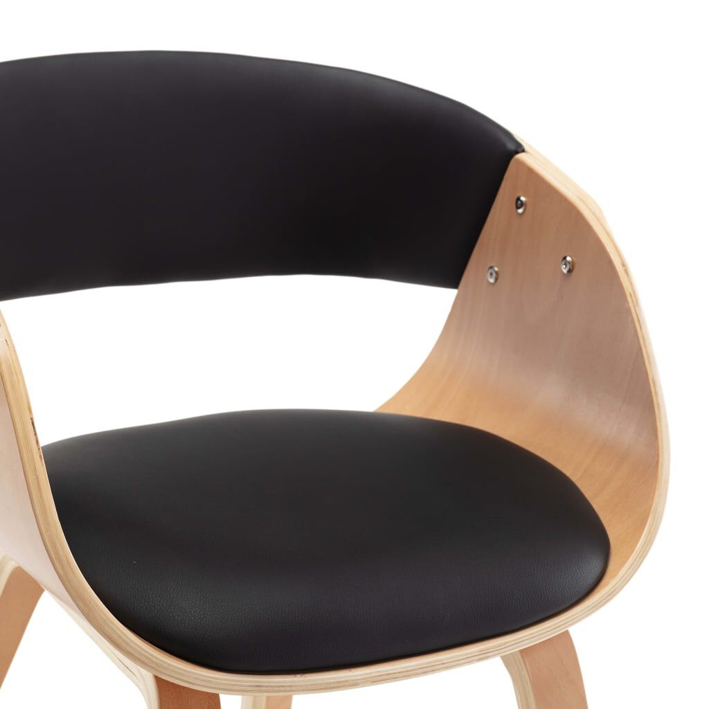 vidaXL Eetkamerstoelen (2 st.) - Gebogen Hout & Kunstleer - 35% Korting!