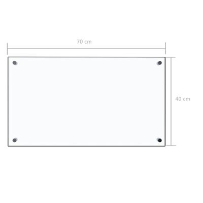 vidaXL Keuken Spatscherm 70x40cm Glas -35% Korting!