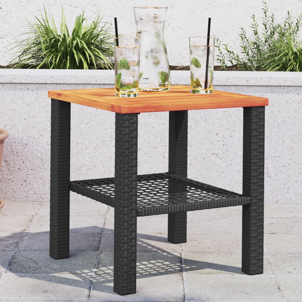 vidaXL Tuintafel Zwart 40x40cm - 35% Korting!