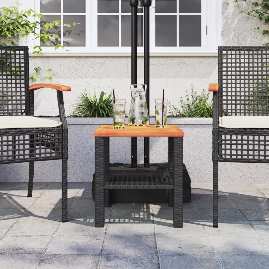 vidaXL Tuintafel Zwart 40x40cm - 35% Korting!