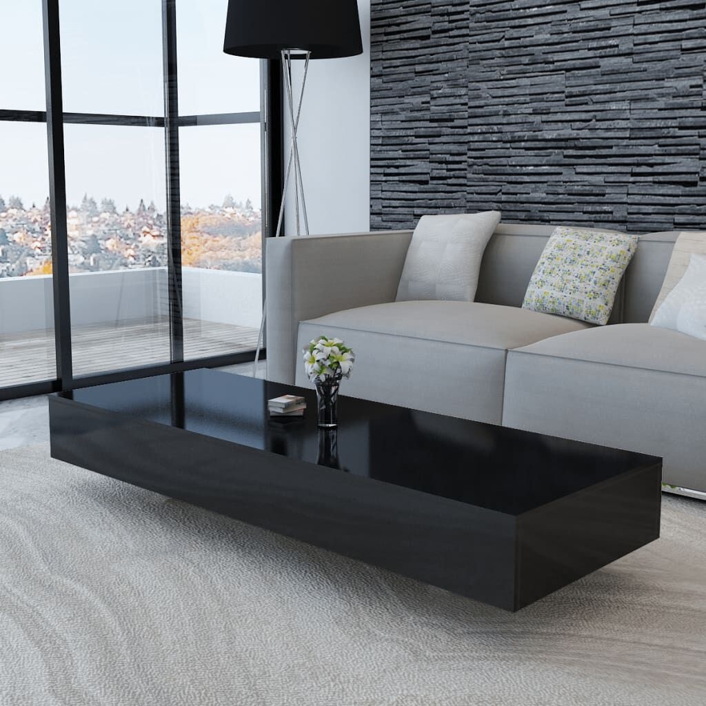 vidaXL Hoogglans Zwarte Salontafel - Beschadigd - 45% Korting!