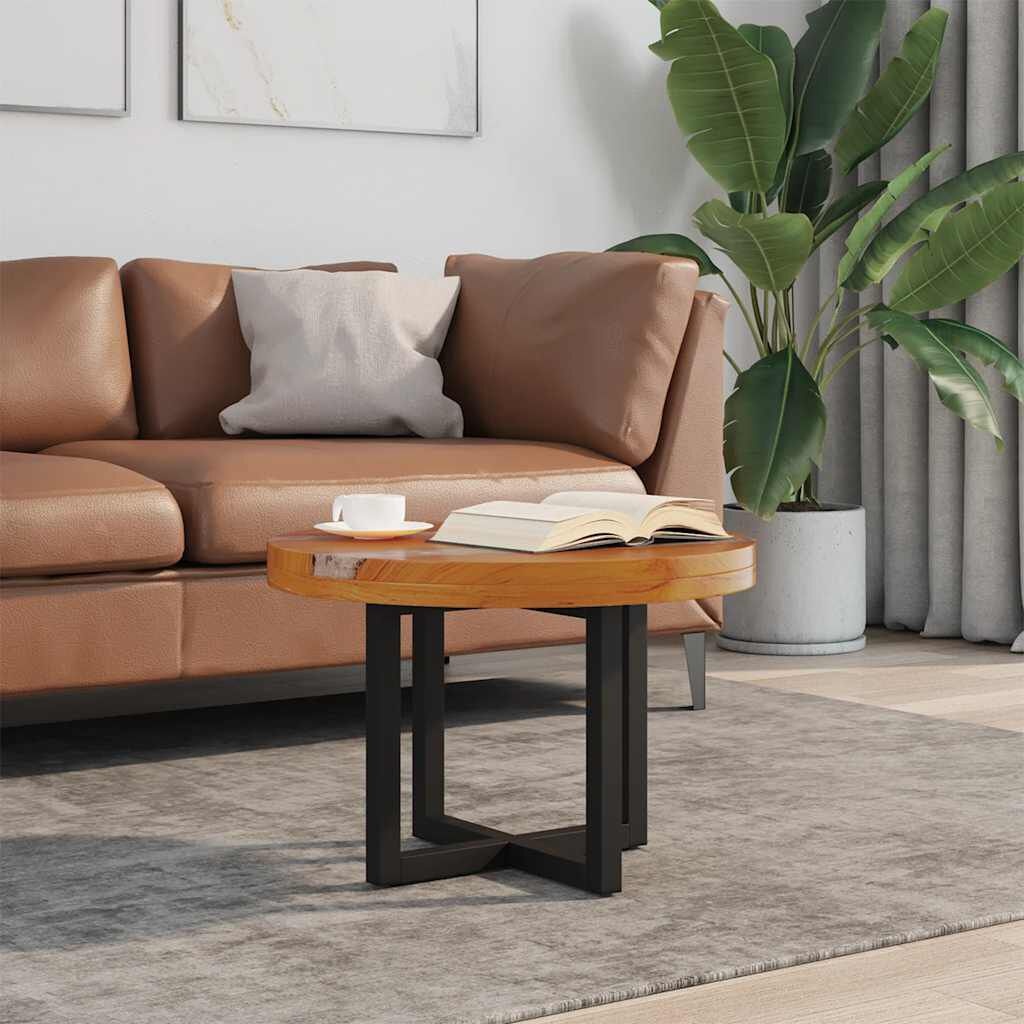 vidaXL Salontafel Teakhout/Hars 60cm -35% Korting!