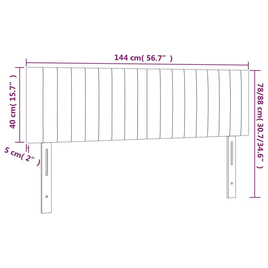 vidaXL Hoofdborden 2x 72cm Taupe - 35% Korting!