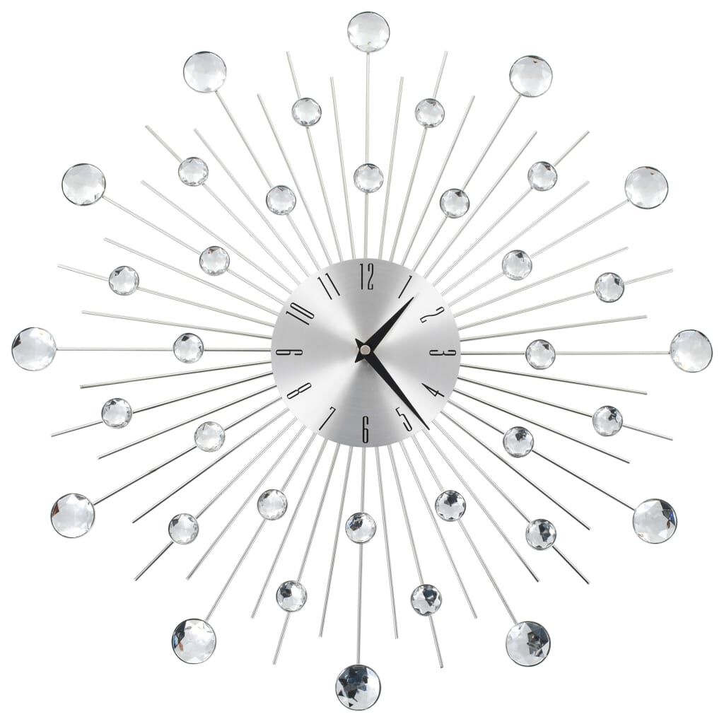 vidaXL Wandklok 50cm Zilver - Modern Design - 35% Korting!