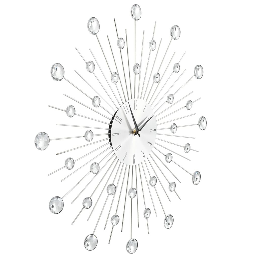 vidaXL Wandklok 50cm Zilver - Modern Design - 35% Korting!
