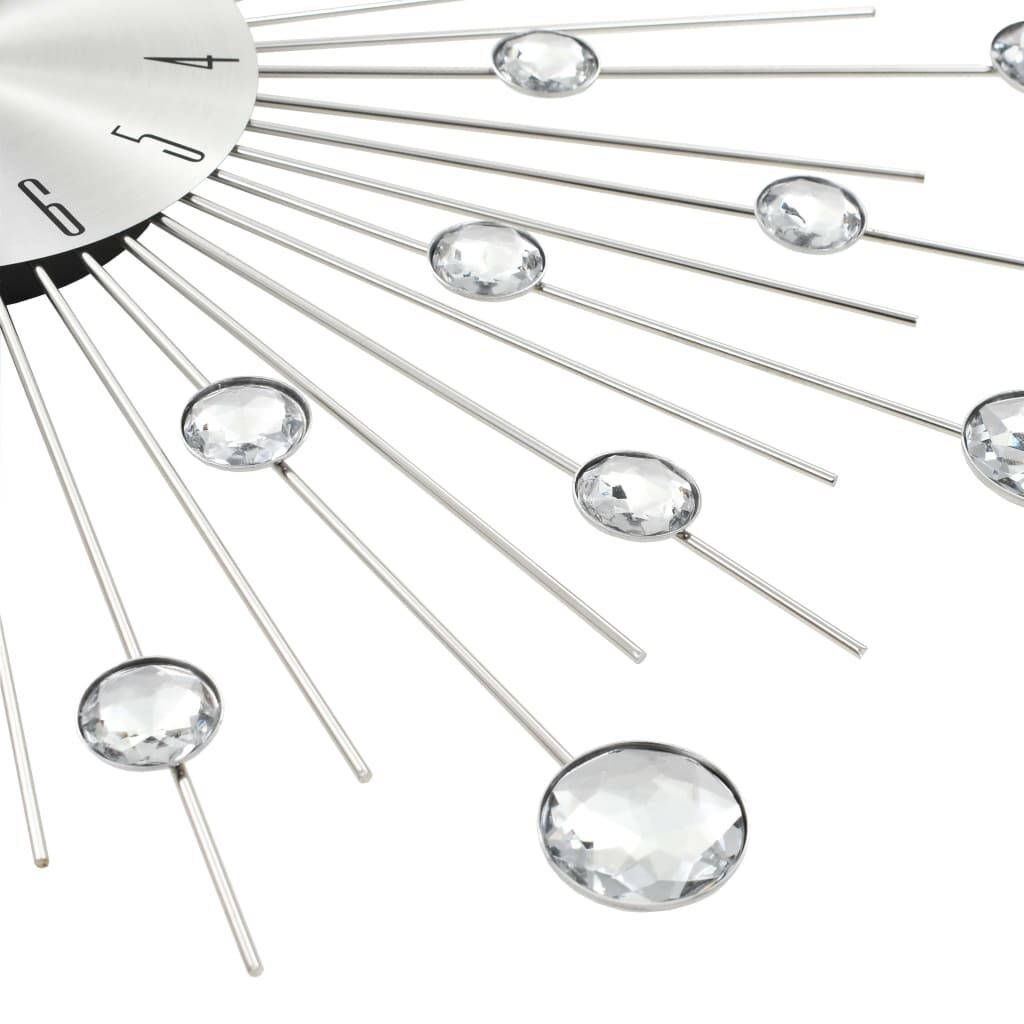 vidaXL Wandklok 50cm Zilver - Modern Design - 35% Korting!