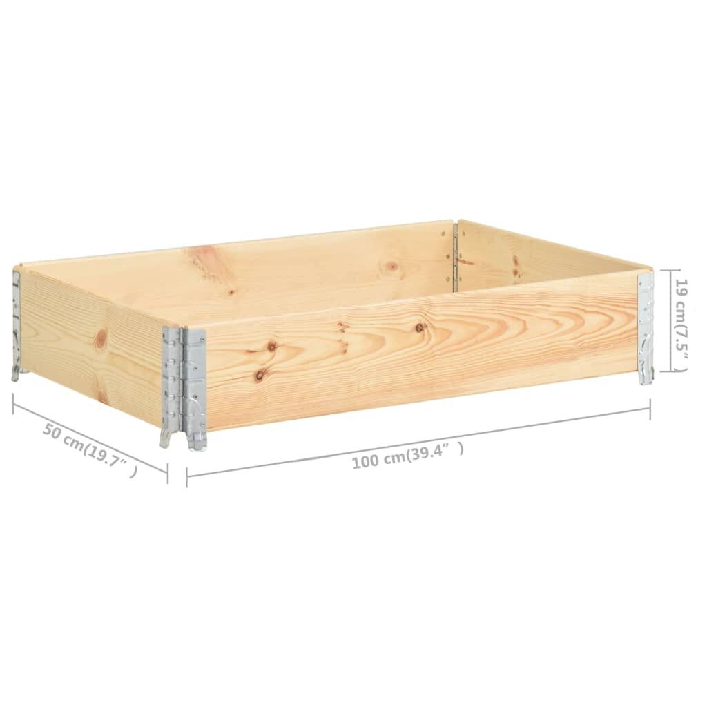 VidaXL Palletopzetrand 50x100cm Grenen -45% Korting!