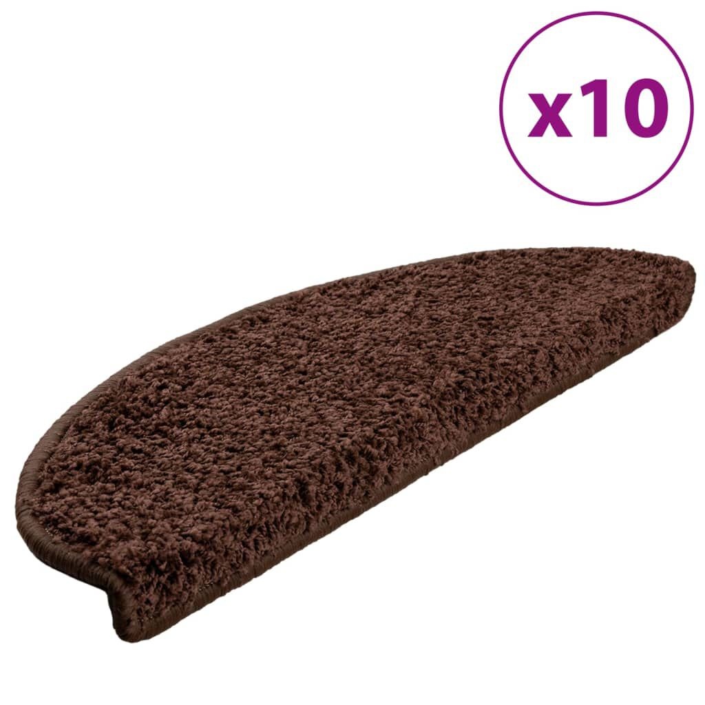 vidaXL Trapmatten Bruin (10 st) - 65x21x4 cm - 35% Korting!