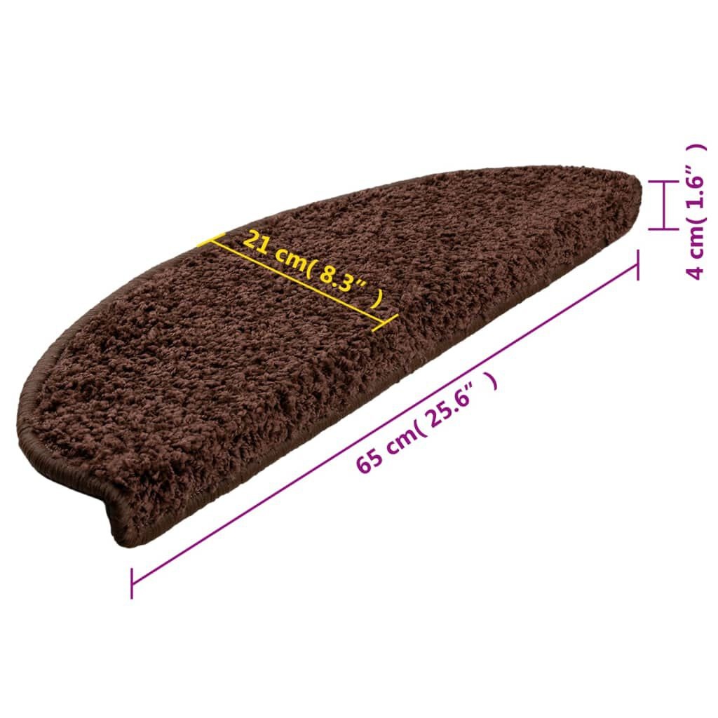 vidaXL Trapmatten Bruin (10 st) - 65x21x4 cm - 35% Korting!