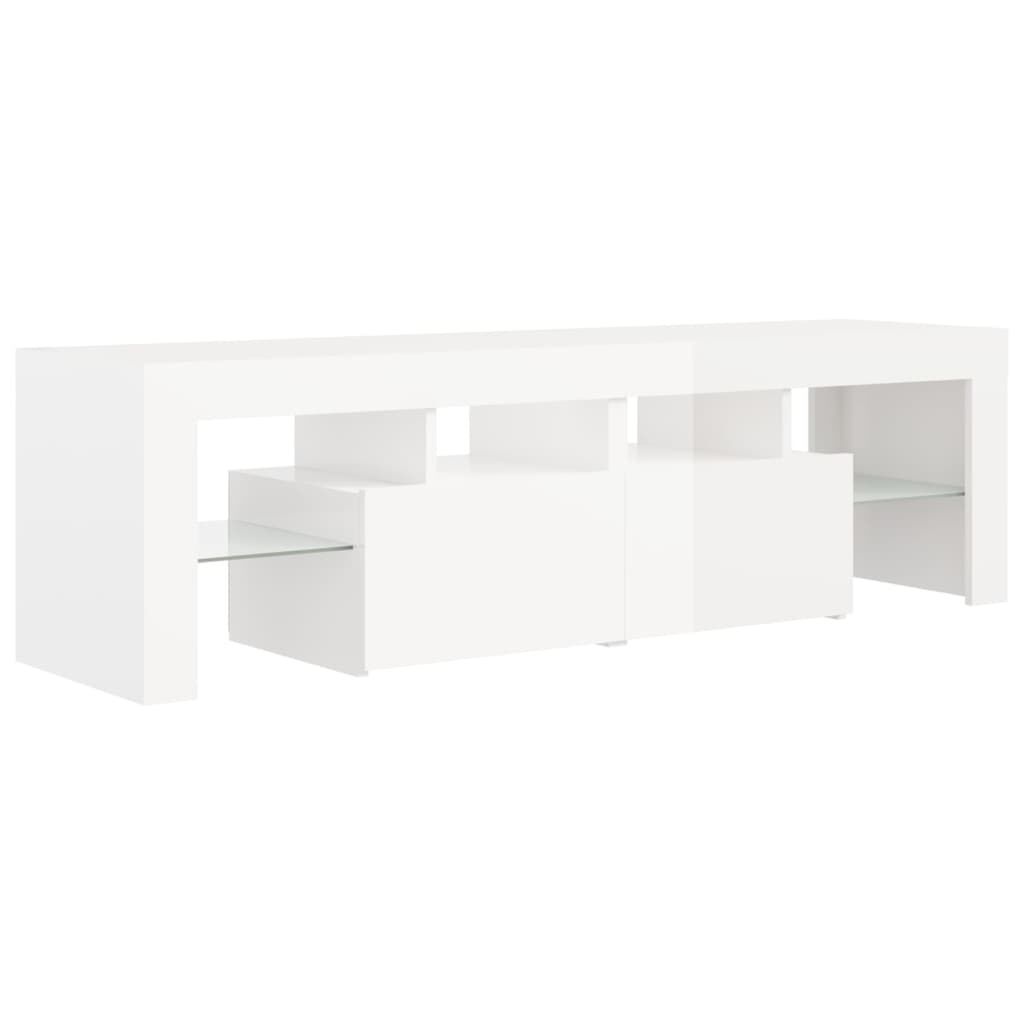 TV-meubel Wit Hoogglans 140cm - LED Ontbreekt - 60% Korting!