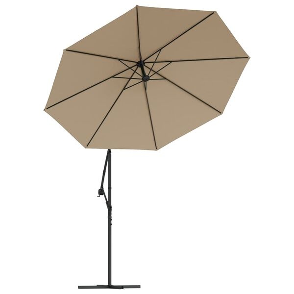 vidaXL Zweefparasol Doek 300cm Taupe -35%! Gebruikt