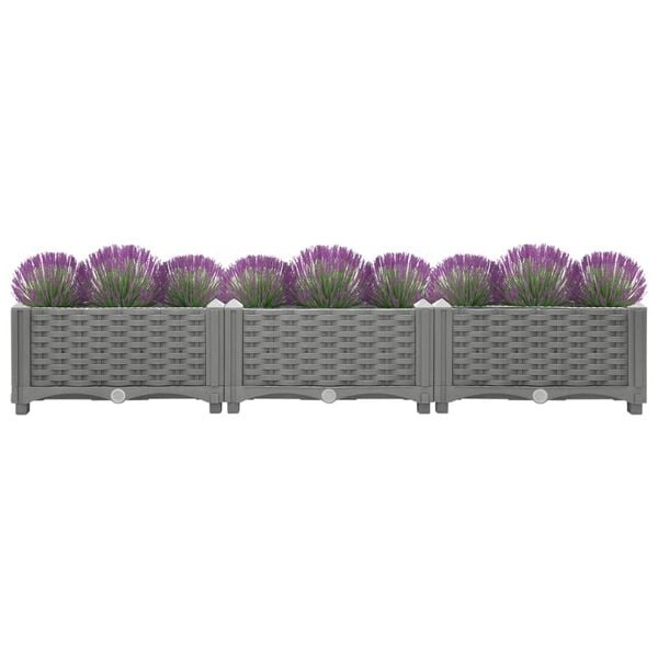 vidaXL Verhoogde Plantenbak 120cm - 35% Korting! Rattan Look