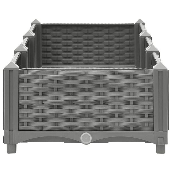 vidaXL Verhoogde Plantenbak 120cm - 35% Korting! Rattan Look