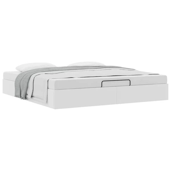 VidaXL Bedframe 160x200 Wit Kunstleer -55%! Vlekje