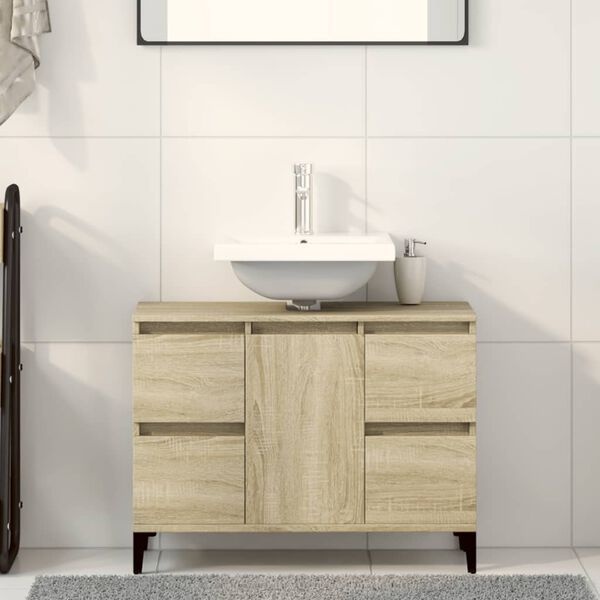 vidaXL Wastafelkast Sonoma Eiken 80cm - 35% Korting!