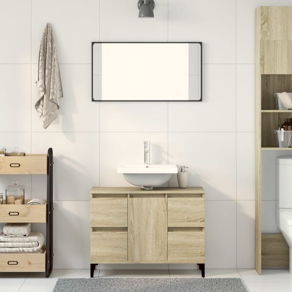 vidaXL Wastafelkast Sonoma Eiken 80cm - 35% Korting!