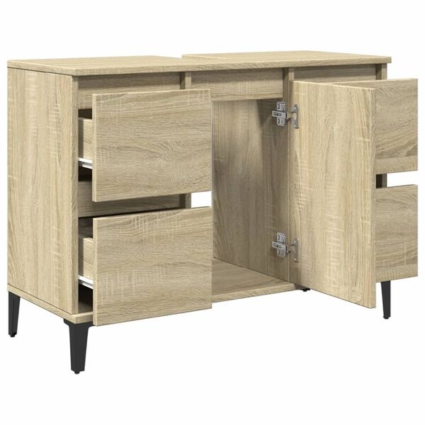 vidaXL Wastafelkast Sonoma Eiken 80cm - 35% Korting!
