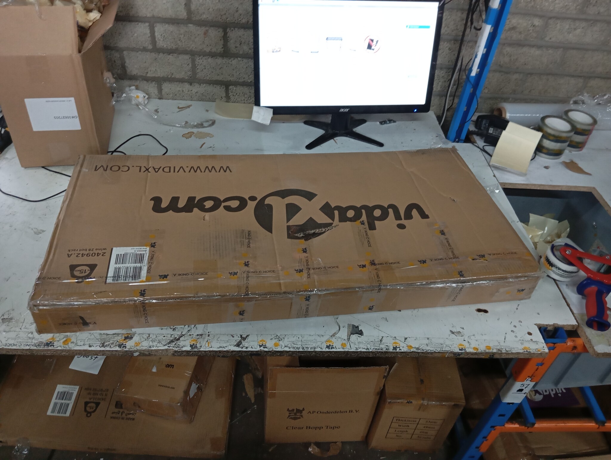 vidaXL Wijnrek 28 flessen - Metaal - 60% Korting!