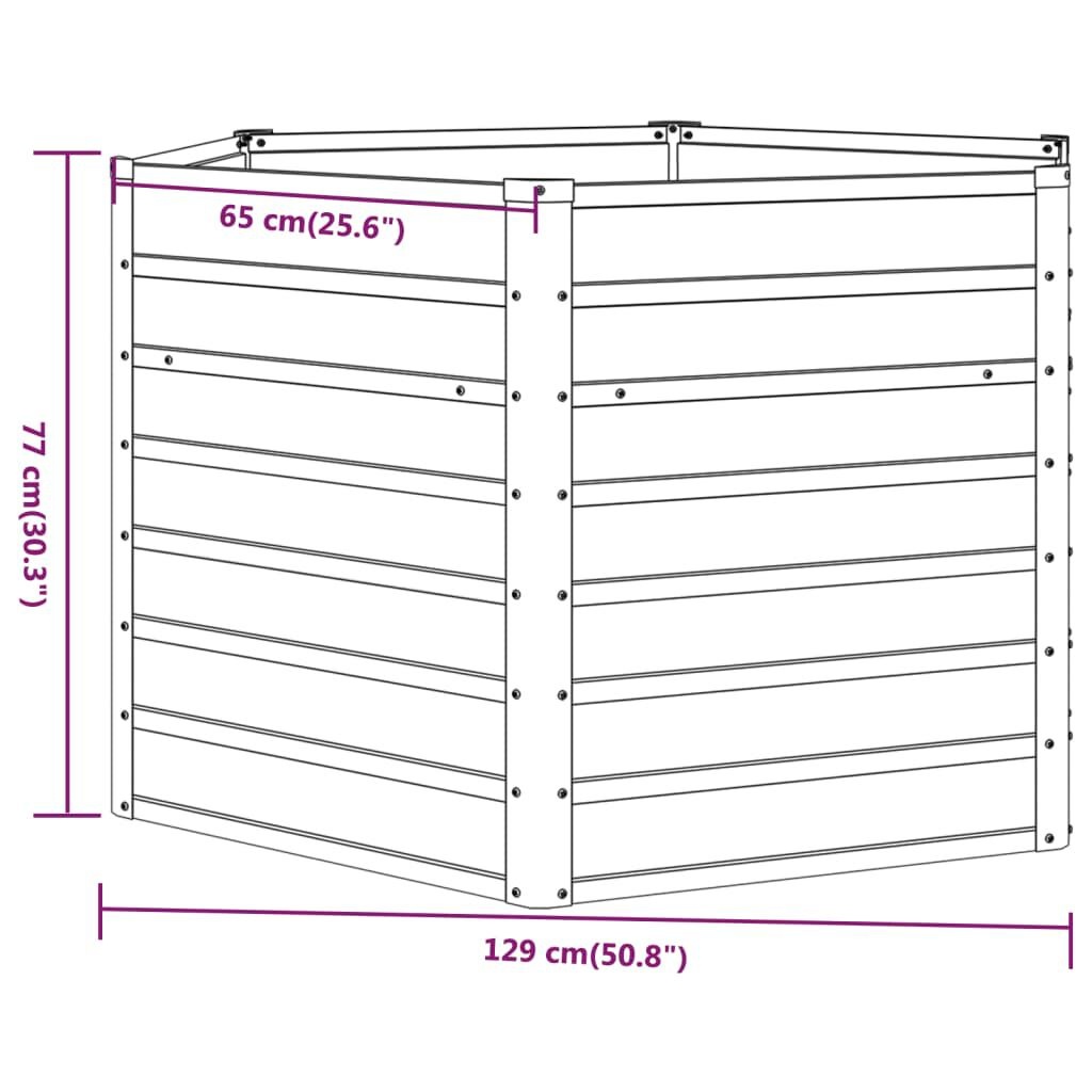 vidaXL Verhoogde Plantenbak Cortenstaal 129x129x77cm - 35% Korting!