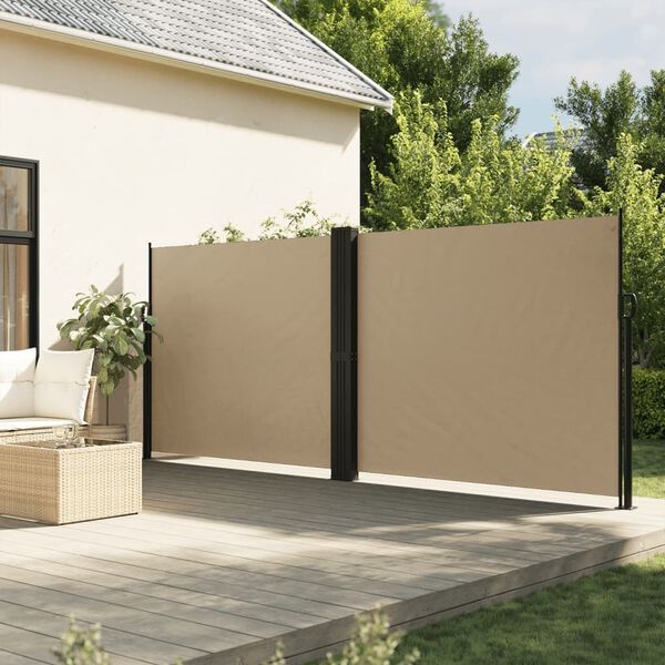 vidaXL Uittrekbaar Windscherm 160x1000cm Beige - 45% Korting!